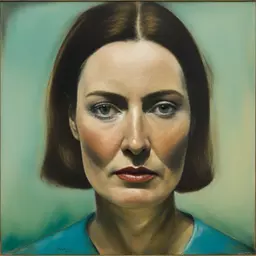portrait of a woman by Sidney Nolan