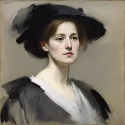 portrait of a woman by Sir James Guthrie