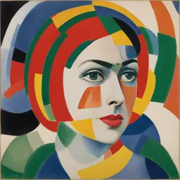 portrait of a woman by Sonia Delaunay