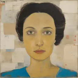 portrait of a woman by Squeak Carnwath