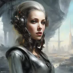 portrait of a woman by Stephan Martiniere