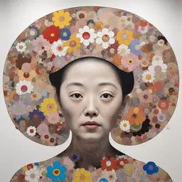 portrait of a woman by Takashi Murakami