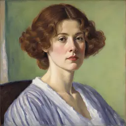portrait of a woman by Theo van Rysselberghe
