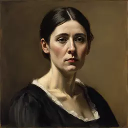 portrait of a woman by Thomas Eakins