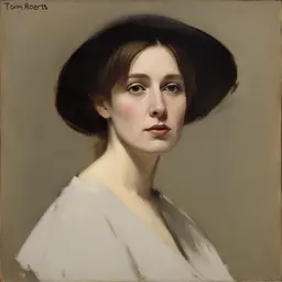 portrait of a woman by Tom Roberts