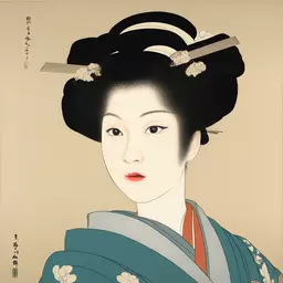 portrait of a woman by Uemura Shoen