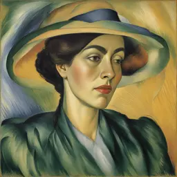 portrait of a woman by Umberto Boccioni