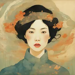portrait of a woman by Victo Ngai