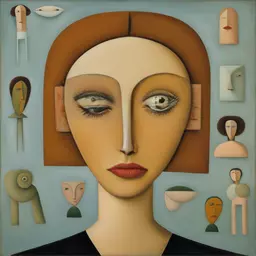 portrait of a woman by Victor Brauner