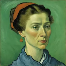 portrait of a woman by Vincent Van Gogh