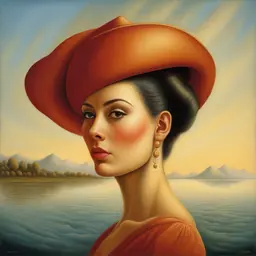 portrait of a woman by Vladimir Kush