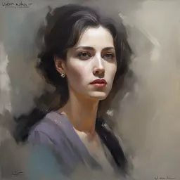 portrait of a woman by Wadim Kashin