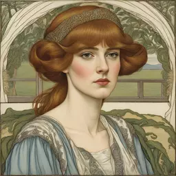 portrait of a woman by Walter Crane