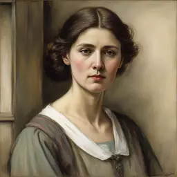 portrait of a woman by Walter Langley