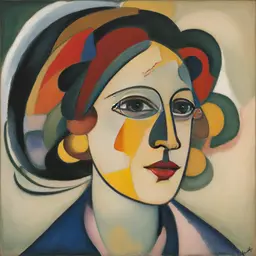 portrait of a woman by Wassily Kandinsky