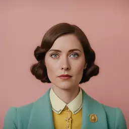 portrait of a woman by Wes Anderson