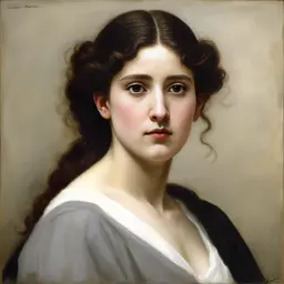 portrait of a woman by William-Adolphe Bouguereau