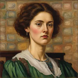 portrait of a woman by William Holman Hunt