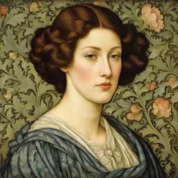 portrait of a woman by William Morris