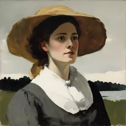 portrait of a woman by Winslow Homer