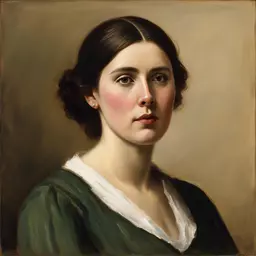 portrait of a woman by Worthington Whittredge