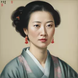 portrait of a woman by Yang Jialun