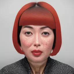 portrait of a woman by Yayoi Kusama