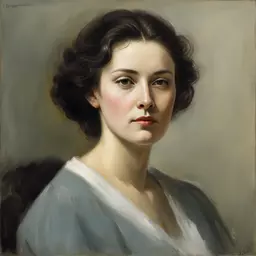 portrait of a woman by Yuri Ivanovich Pimenov