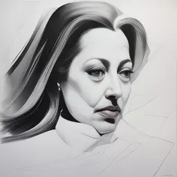 portrait of a woman by Zaha Hadid