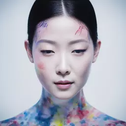 portrait of a woman by teamLab