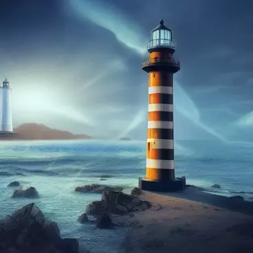 futuristic lighthouse epic composition landscape