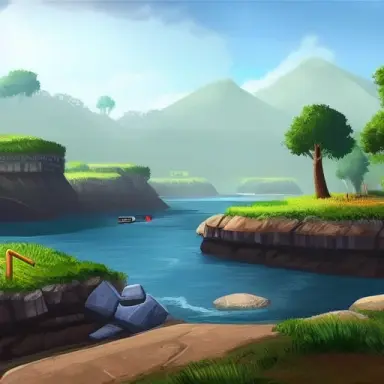 gameplay computer game, digital art, realistic