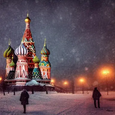 moscow, winter, russia, high detail, 4k, alexander jansson