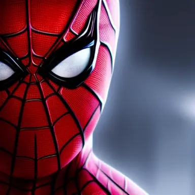 portrait of spider man, alien, photoreal, 4k