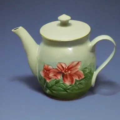 ceramic teapot with magda painting