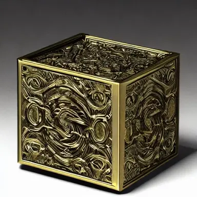 detailed paint tsutomu nihei a brass tesseract cube in the godness hands, intricate details, octane render, steps 40, sampler