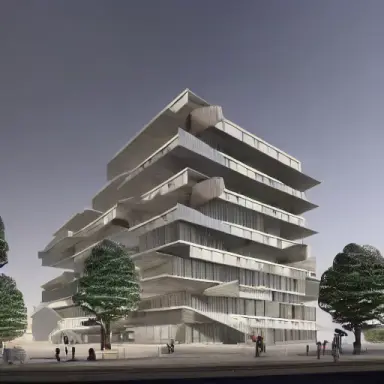 architecture render, bartlett style