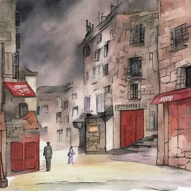les miserables scene empty tables by anne gifford