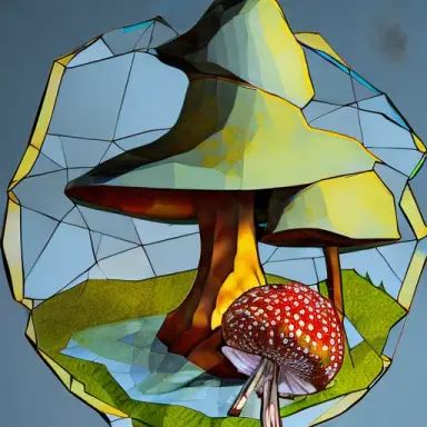 amanita panteria art polygonal