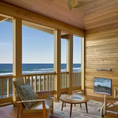 A single small home on the Outer Banks of North Carolina