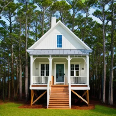 A single small home on the Outer Banks of North Carolina