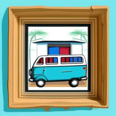 3d icon of polaroid in van gogh style
