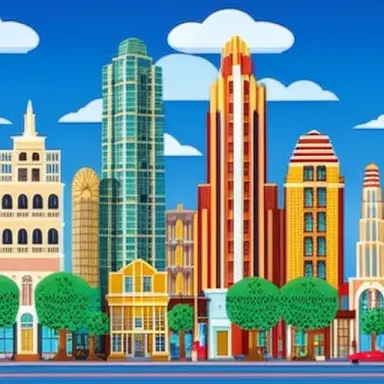 city, megapolis, art deco Architecture