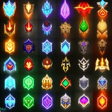 video games icons matrix, 2d icons, rpg skills icons, world of warcraft items icons, league of legends items icons, ability icon