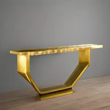 luxuary brass console futurist