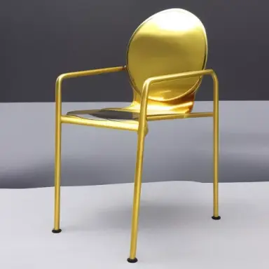 luxuary brass steel chair