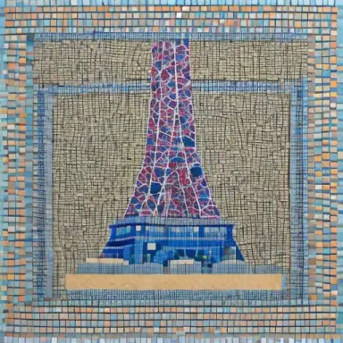 paris by paper mosaic