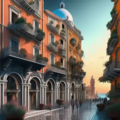807551774 Highly detailed, best quality, 8k matte paint digital art of Naples, Italy in the style of greg rutowsky