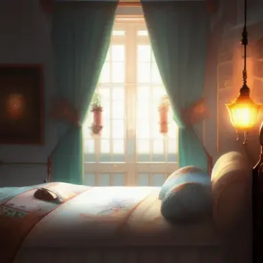 bed with restraints, color digital painting, highly detailed, digital painting, intricate, sharp focus, warm lighting, attractiv
