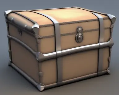3D model trunk, open and close